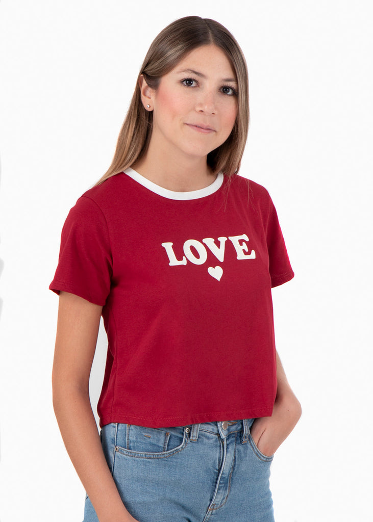Camiseta estampada "Love" para mujer - Flashy