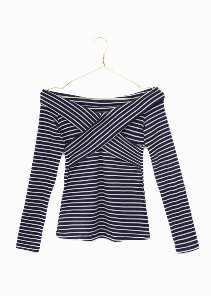 Blusa off shoulder cruzada para mujer - Flashy