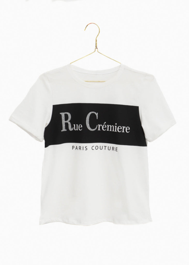 Camiseta estampada "Rue Cremiere" para mujer flashy