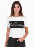 Camiseta estampada "Rue Cremiere" para mujer flashy