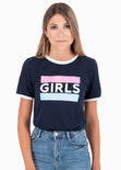 Camiseta estampada "Girls" para mujer - Flashy