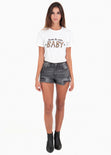 Camiseta estampada "Hasta la vista baby" para mujer flashy