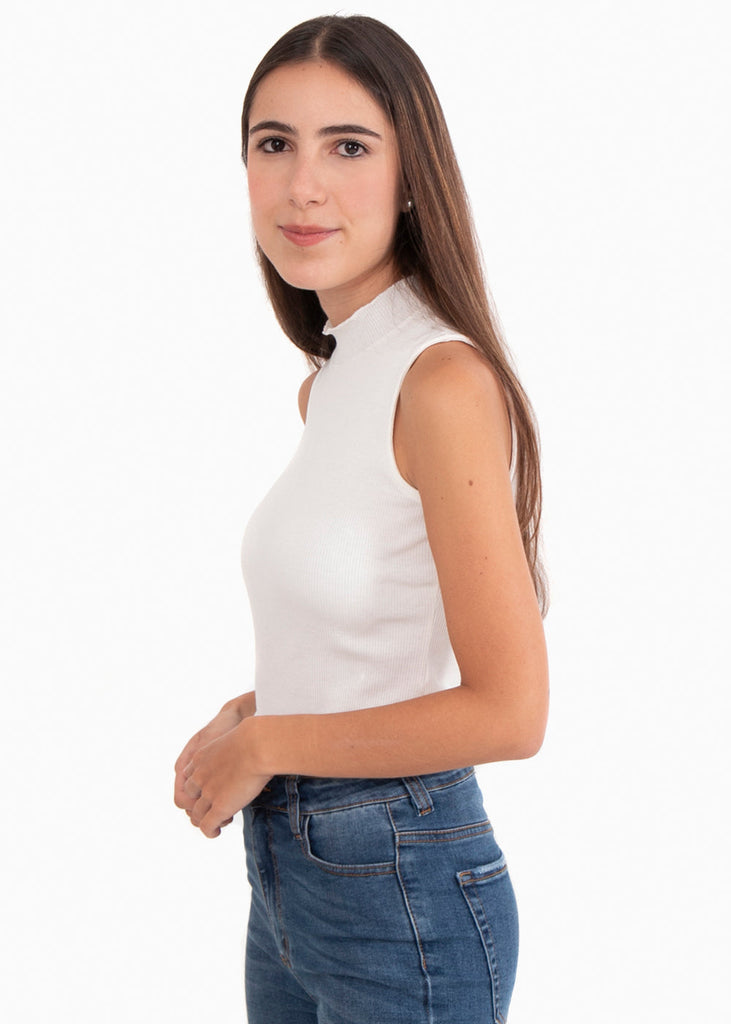 Blusa cuello alto manga sisa para mujer - Flashy