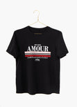 Camiseta estampada "Amour" color negro para mujer - Flashy