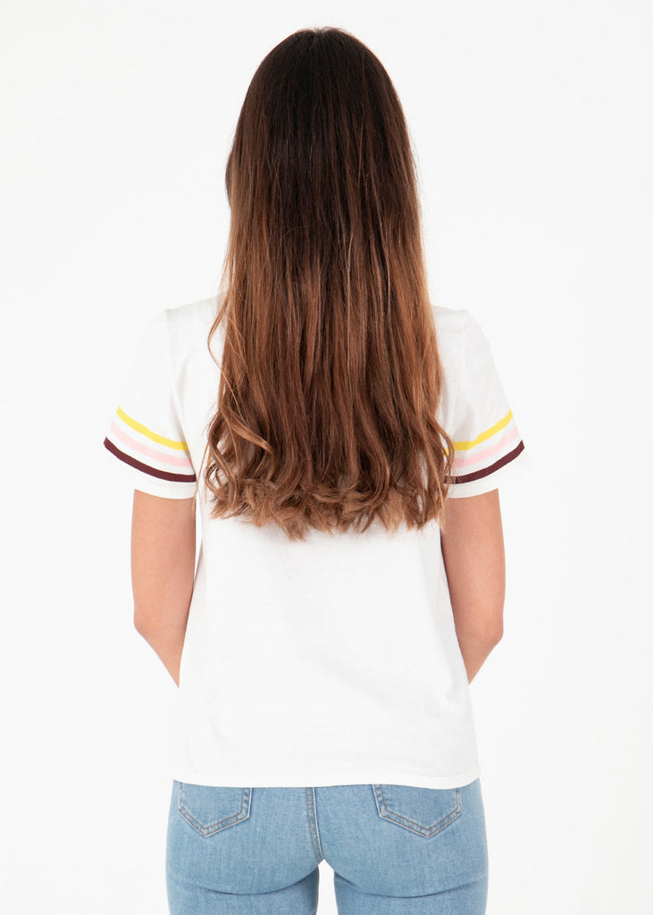 Camiseta estampada "Honey" color blanco para mujer - Flashy