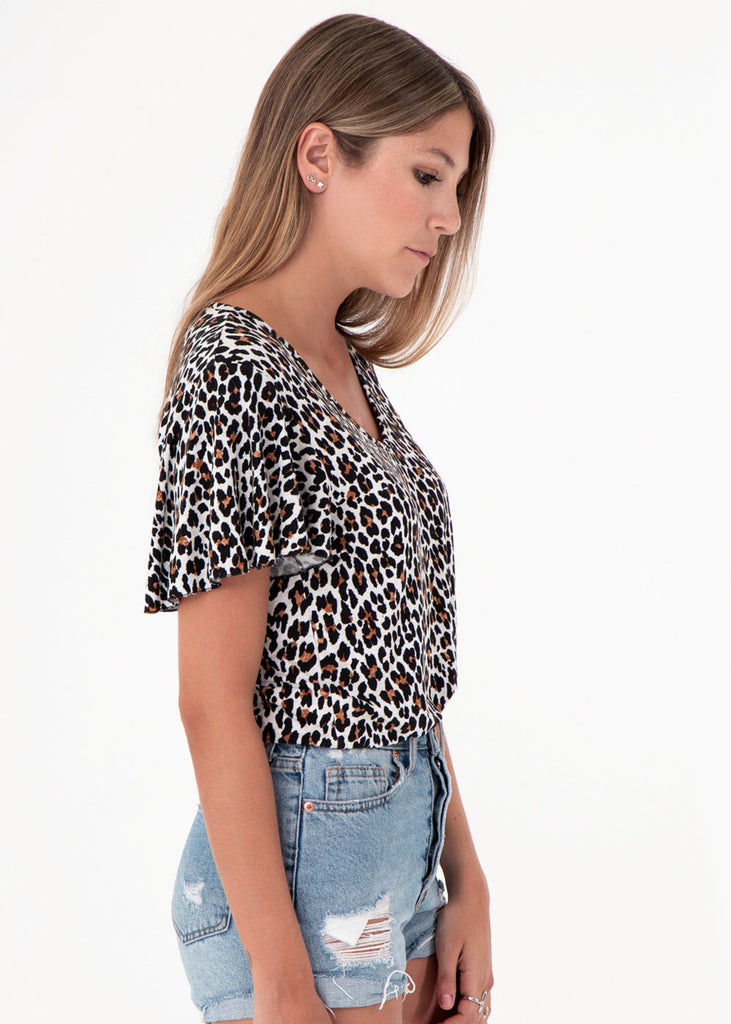 Camiseta estampada leopardo para mujer - Flashy