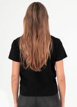 Camiseta color negro estampada "Mon Cherie" para mujer flashy