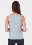 Blusa metalizada con botones para mujer - Flashy