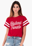 Camiseta estampada "Radical Female" para mujer flashy