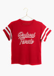 Camiseta estampada "Radical Female" para mujer flashy