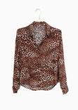Blusa leopardo manga larga para mujer - Flashy