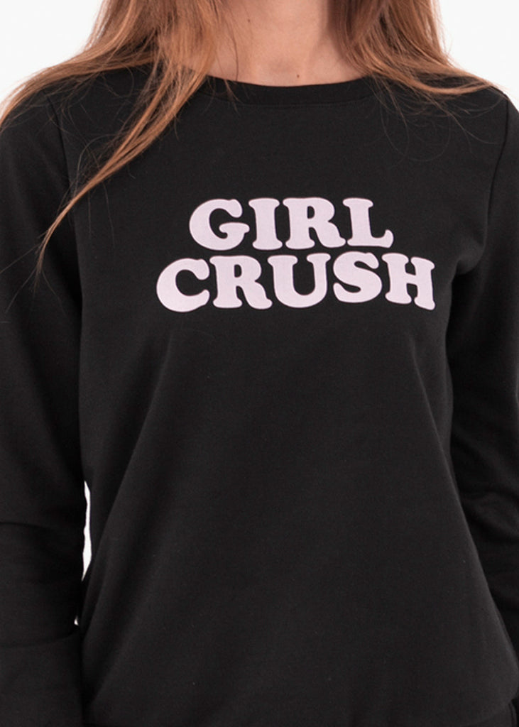 Buso color negro con estampado "Girl Crush" para mujer flashy