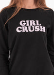 Buso color negro con estampado "Girl Crush" para mujer flashy