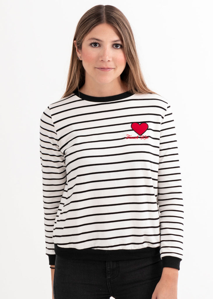Buso a rayas con bordado para mujer - Flashy