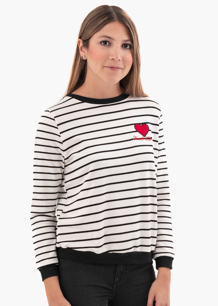 Buso a rayas con bordado para mujer - Flashy