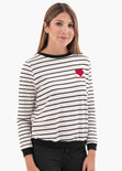 Buso a rayas con bordado para mujer - Flashy