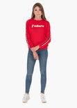 Buso con cinta deportiva y estampado para mujer - Flashy