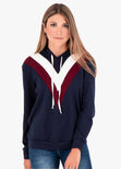 Buso con capucha y bloques de color para mujer - Flashy