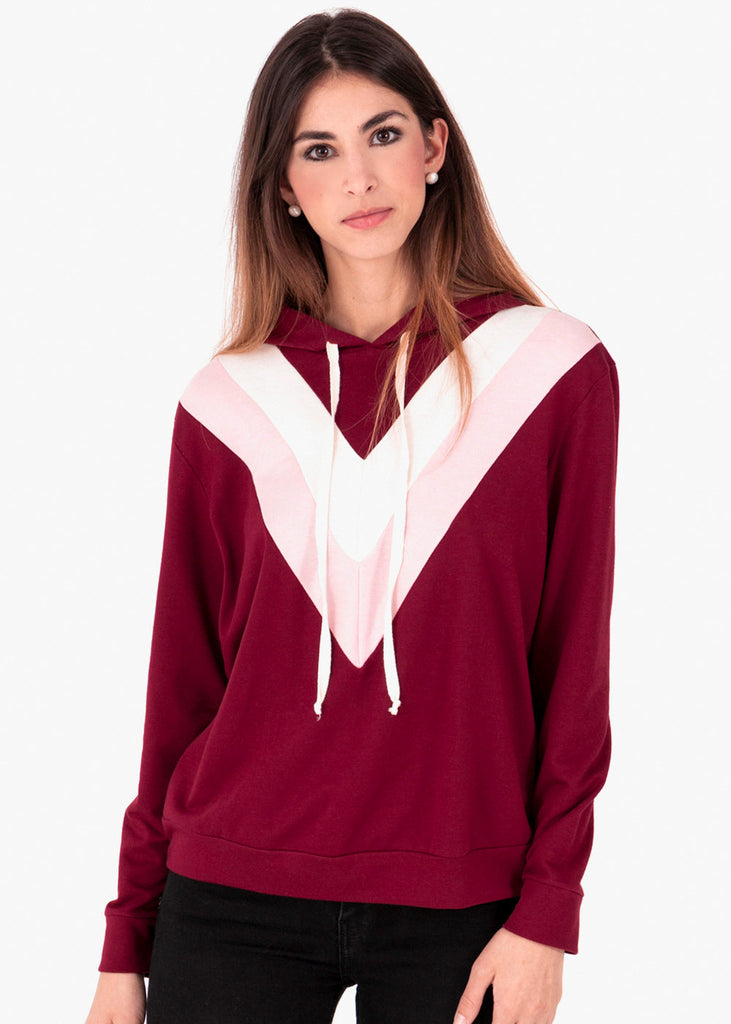 Buso con capucha y bloques de color para mujer - Flashy