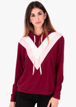 Buso con capucha y bloques de color para mujer - Flashy