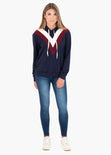 Buso con capucha y bloques de color para mujer - Flashy