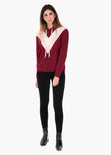 Buso con capucha y bloques de color para mujer - Flashy