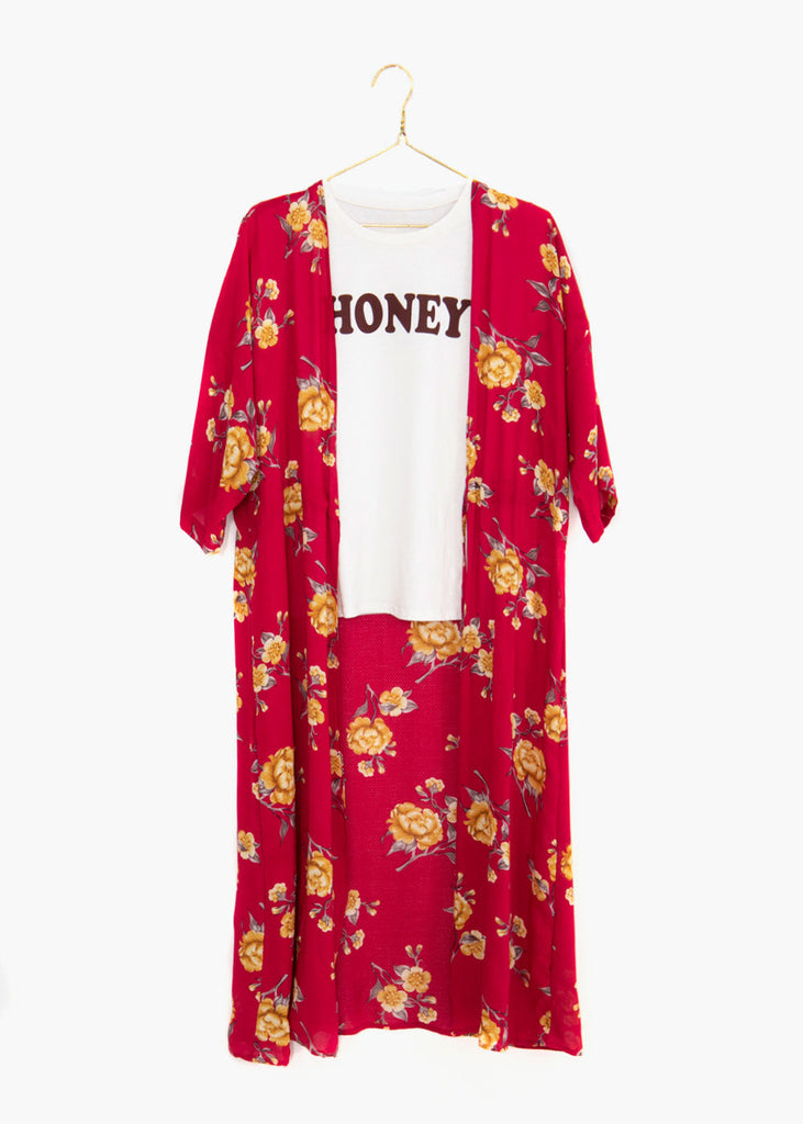 Kimono estampado flores para mujer - Flashy