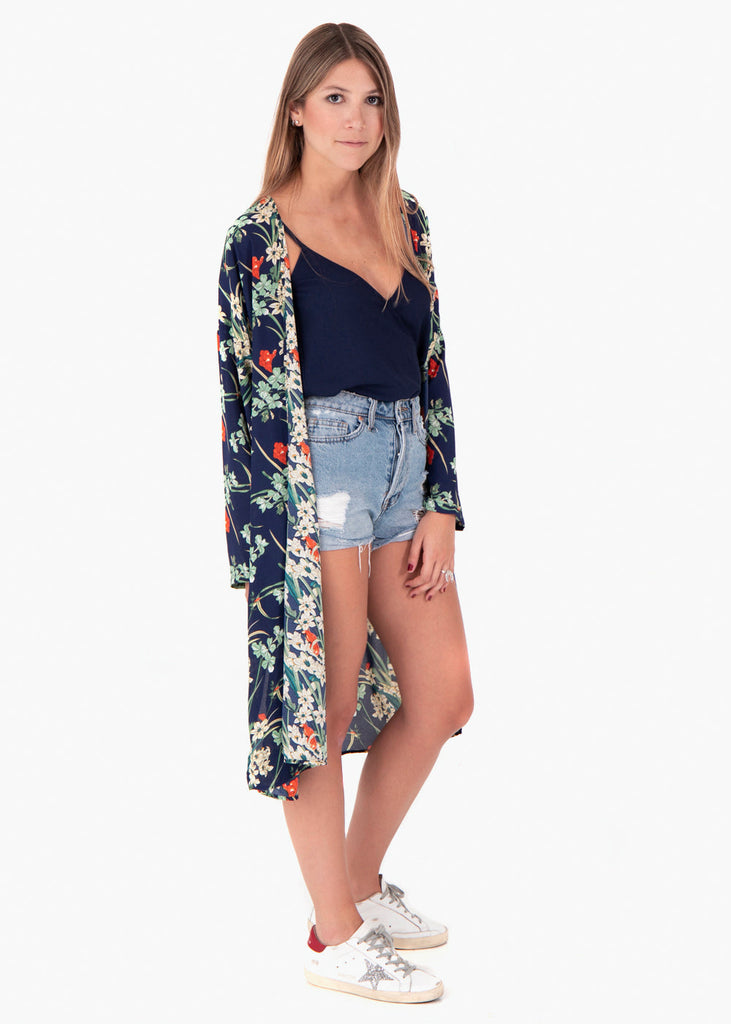 Kimono estampado flores para mujer - Flashy