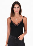 Body con detalle encaje para mujer - Flashy
