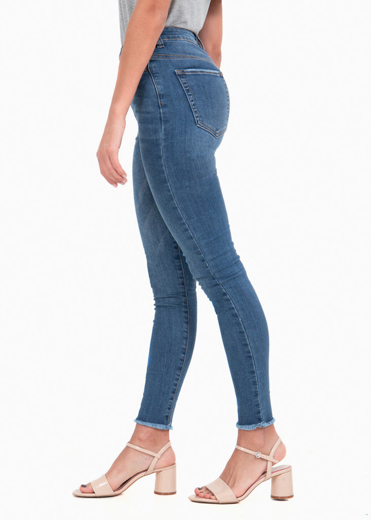 Jean tiro alto skinny para mujer - Flashy