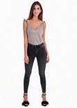 Jean tiro alto skinny para mujer - Flashy
