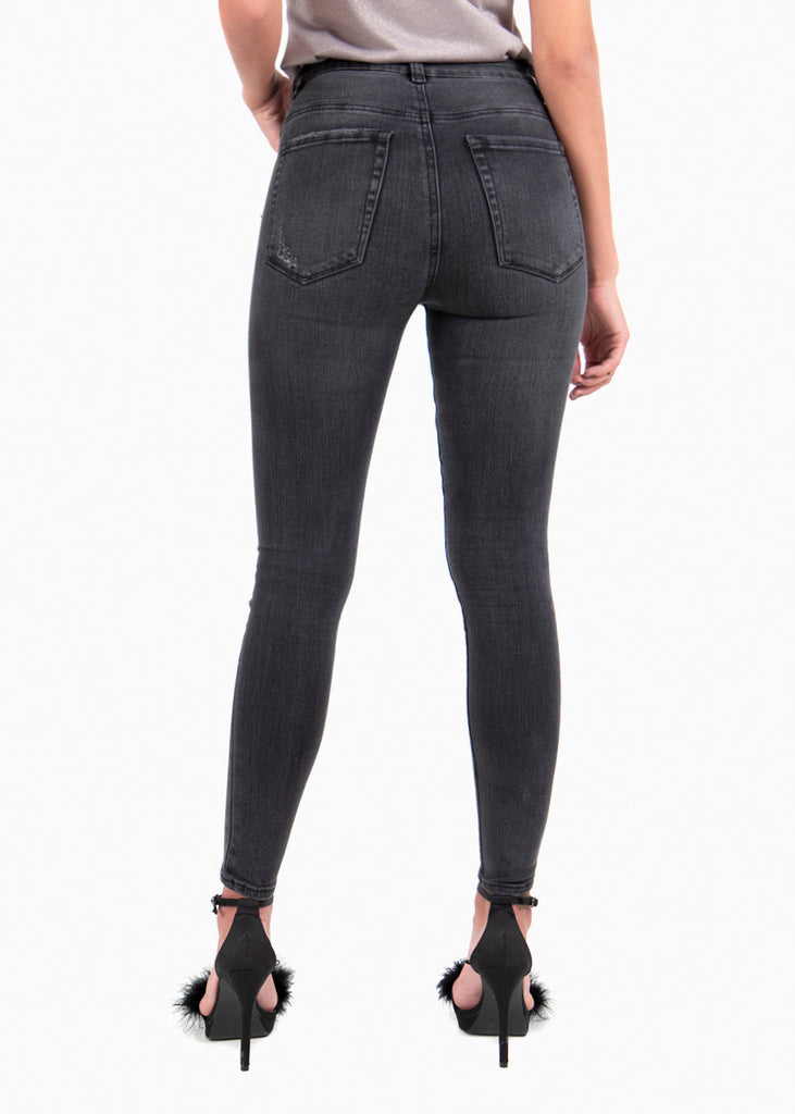 Jean tiro alto skinny para mujer - Flashy