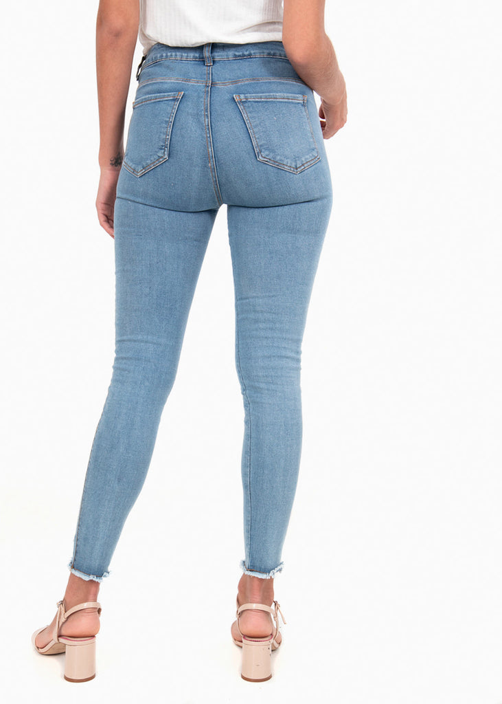 Jean tiro alto skinny para mujer - Flashy