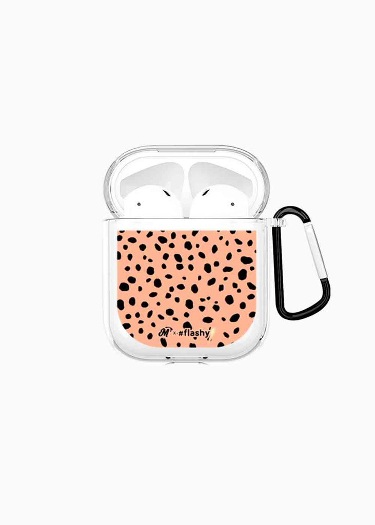 Animal print leopardo rosado airpods case para mujer - Flashy