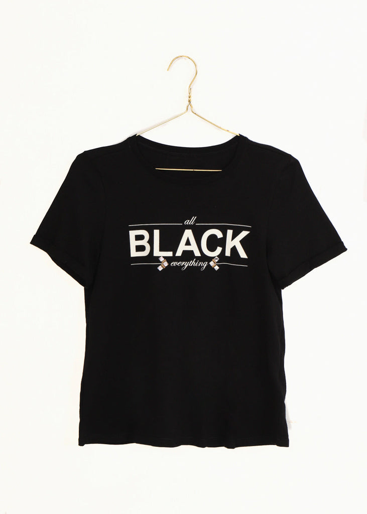 Camiseta estampada "Black" para mujer - Flashy
