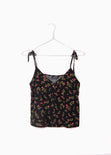 Blusa con botones y anudados en tiras para mujer - Flashy