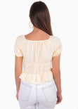 Blusa con escote cuadrado y anudados en frente para mujer - Flashy