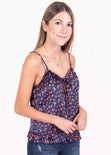 Blusa con estampado de flores y boleros para mujer - Flashy