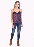 Blusa con estampado de flores y boleros para mujer - Flashy
