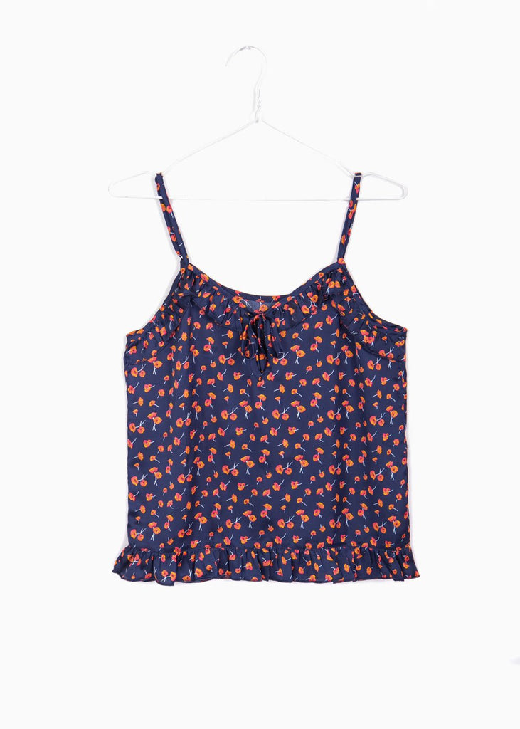Blusa con estampado de flores y boleros para mujer - Flashy