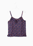 Blusa con estampado de flores y boleros para mujer - Flashy
