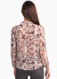 Blusa con estampado de pitón para mujer - Flashy
