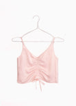 Blusa crop con recogido en frente para mujer - Flashy