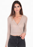 Blusa crop cruzada para mujer - Flashy
