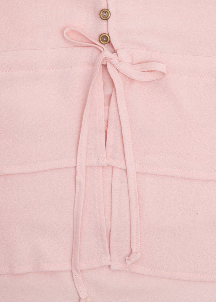 Blusa de botones con cinta para mujer - Flashy