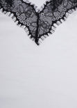 Blusa de encaje en contraste para mujer - Flashy
