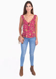 Blusa de flores con bolero para mujer - Flashy