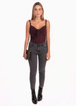 Blusa de tiras con anudado en escote para mujer - Flashy