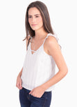 Blusa de tiras con boleros y detalle en escote para mujer - Flashy