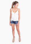Blusa de tiras con bolillo para mujer - Flashy